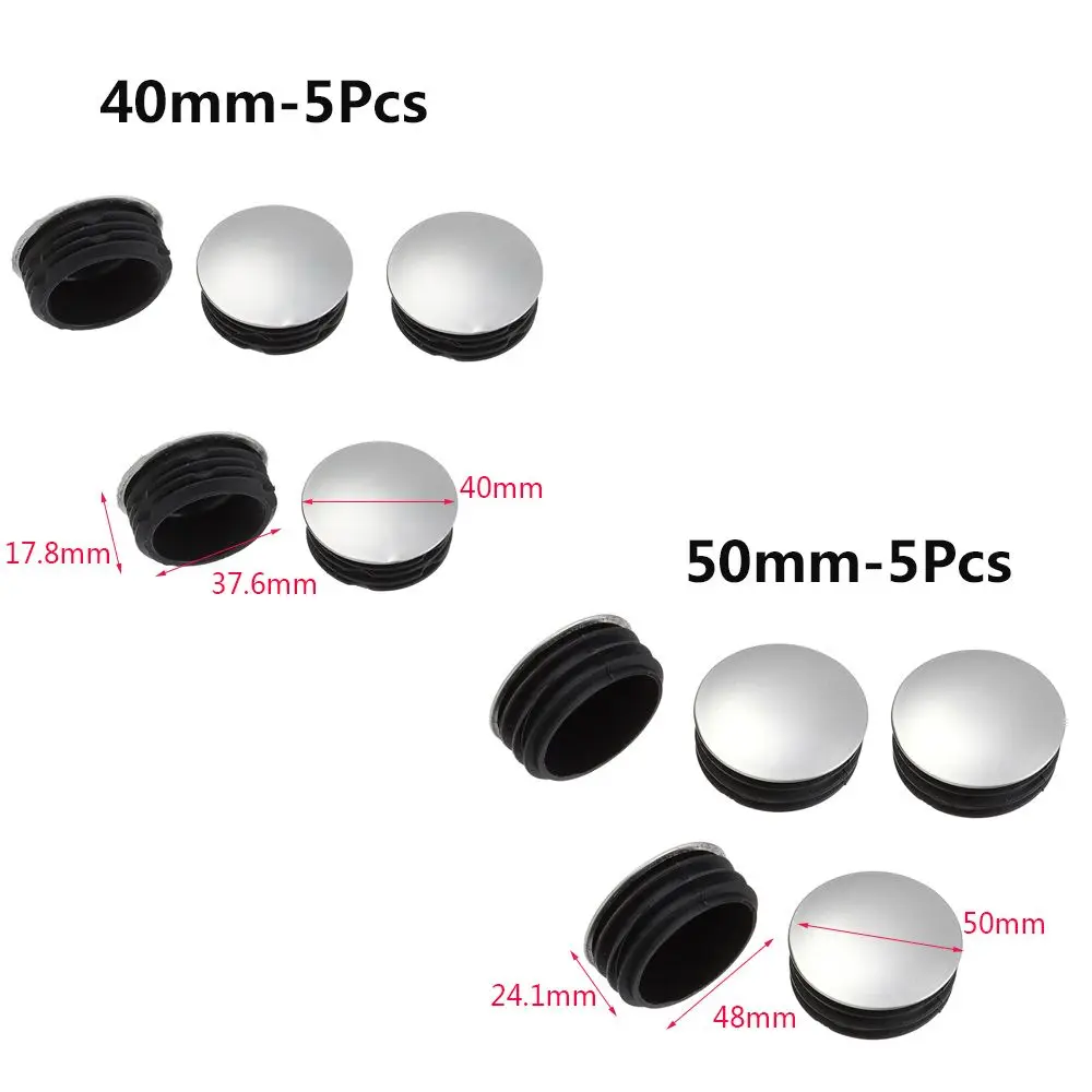 5/10Pcs Durable Pipe Inserts Plugs Floor Protectors Blanking End Caps Furniture Leg Plug Tube Dust Cover Steel Pipe