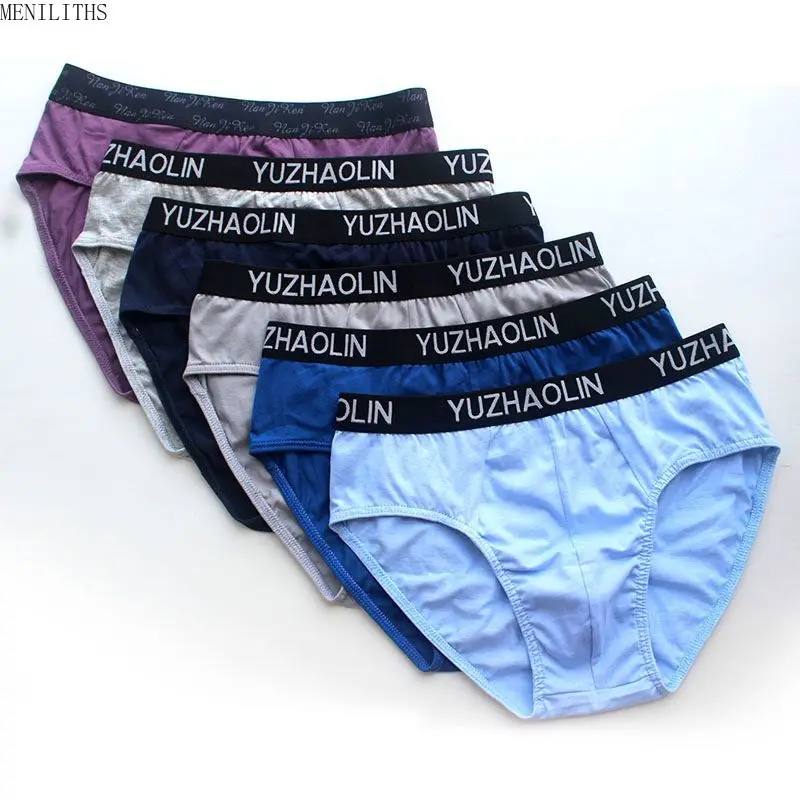 5 Pack Men's Cotton Briefs with Letter Print Fashion Soft Breathable Underwear Mid Rise Comfortable Men's Underpants Daily Wear