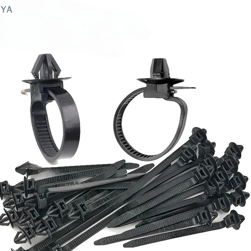 【SA】10/20PCS Car Nylon Black  Push Mount Wire Harness Fastener Cable Clamp Clips Ties Management Car Wire Organizers
