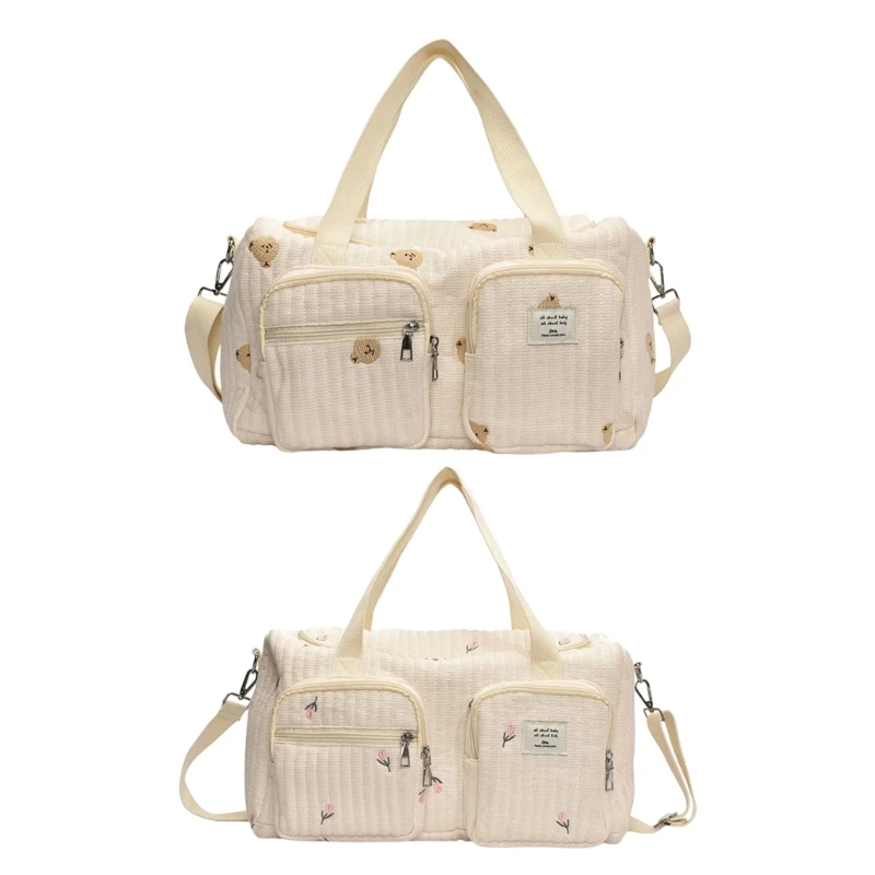 J15U Multifunctional Diaper Bag for Mother Well Organized Storage Solution Trendy Pattern Mom Bag Handbag Organiser