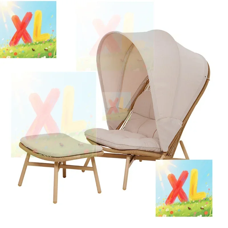 

Everite Airy outdoor courtyard sofa chair, balcony lounge chair, single person sofa, creative lazy leisure chair, rattan chair