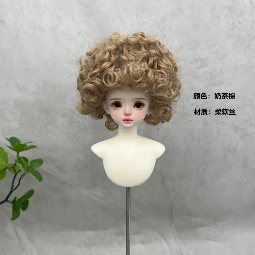 BJD/MDD Doll DIY Modeling Afro Headgear Big Head Doll Decoration Multicolour Wig Simulation Doll Dress Up Cute Short Style Hair
