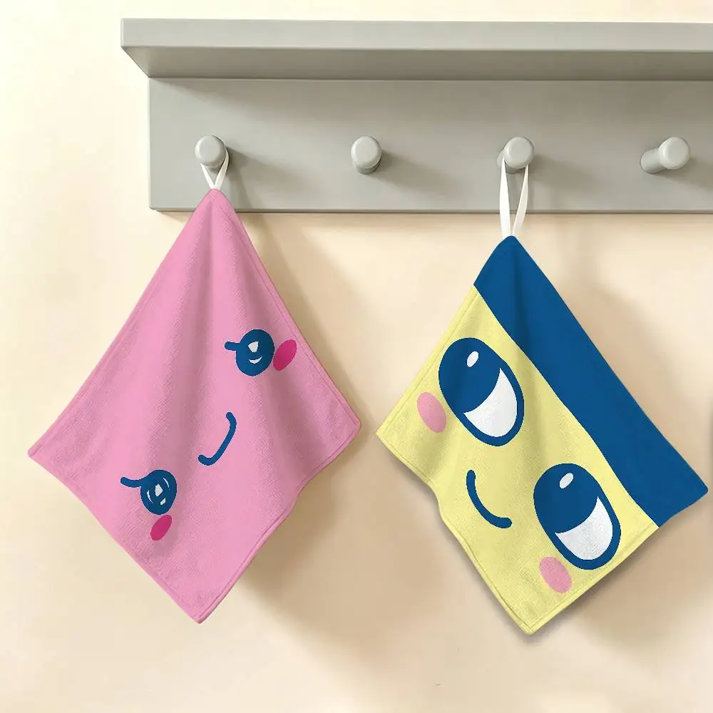 Tamagotchi Kawaii Polyester Cotton Hand Wiping Towel, Hanging Towel, Quick Dry for Kitchen Bathroom Daily Supplies