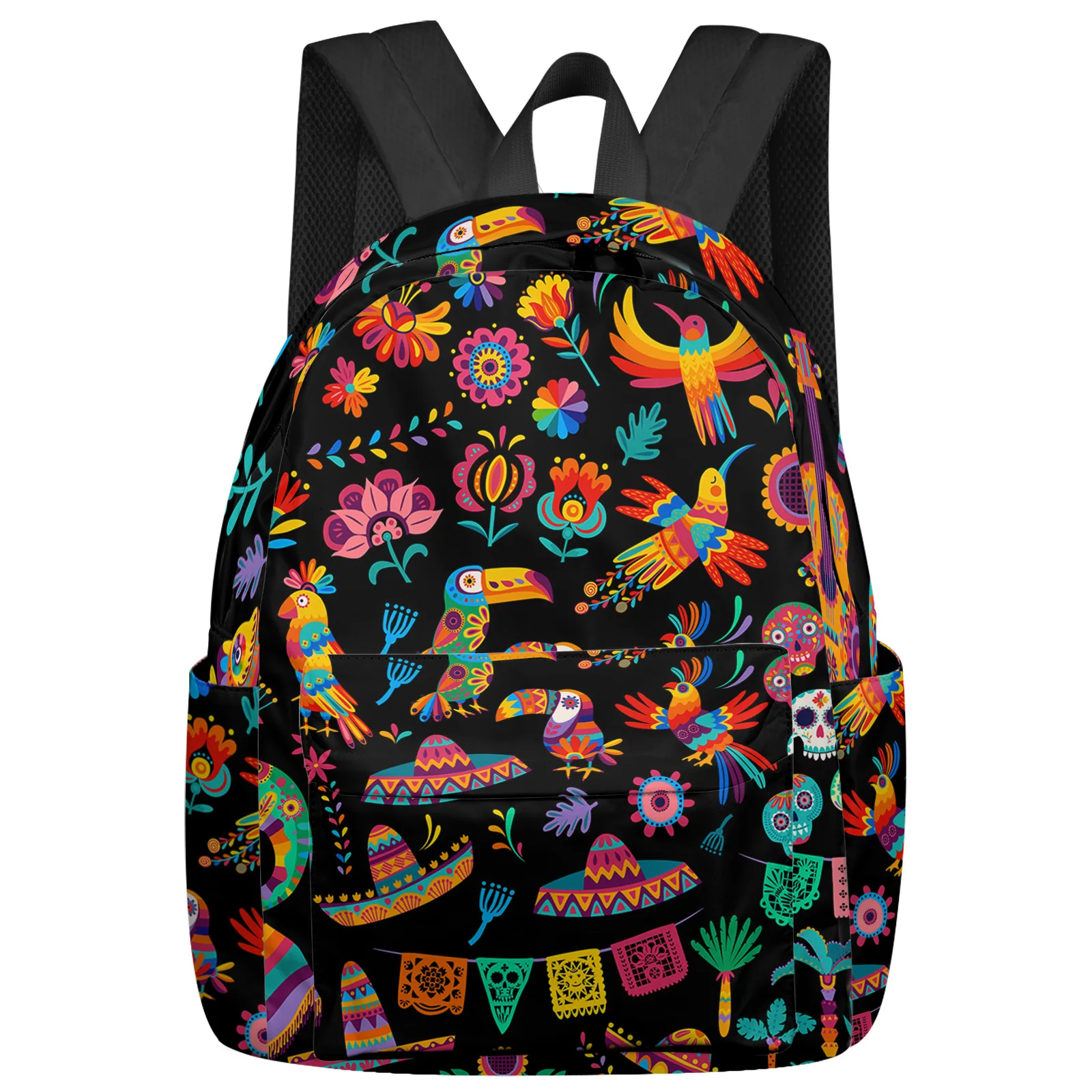 

Mexican Flower Feminina Backpacks Teenagers Student School Bags Laptop Custom Backpack For Men Women Female Travel Mochila