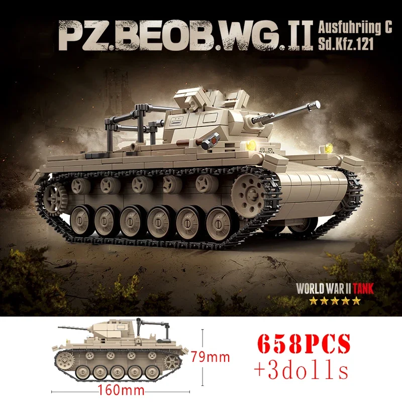 Militaire Tweede Wereldoorlog Duitse Tiger I Zware Tank Bouwstenen WO2 Wapens Panzer Panther Middelgrote Tanks Technische Stenen Kinderspeelgoed