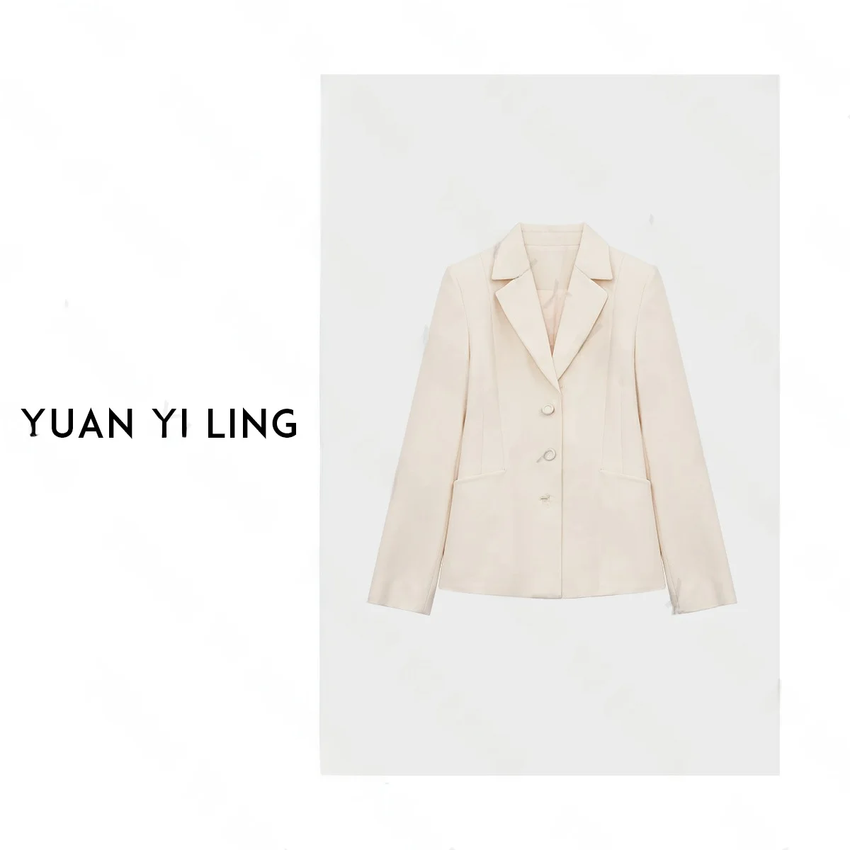 

White Tailored Suit Women's Fashion Design Waist-Cinching 3D Tailoring Versatile Early Autumn Style Commute Style Straight Tube
