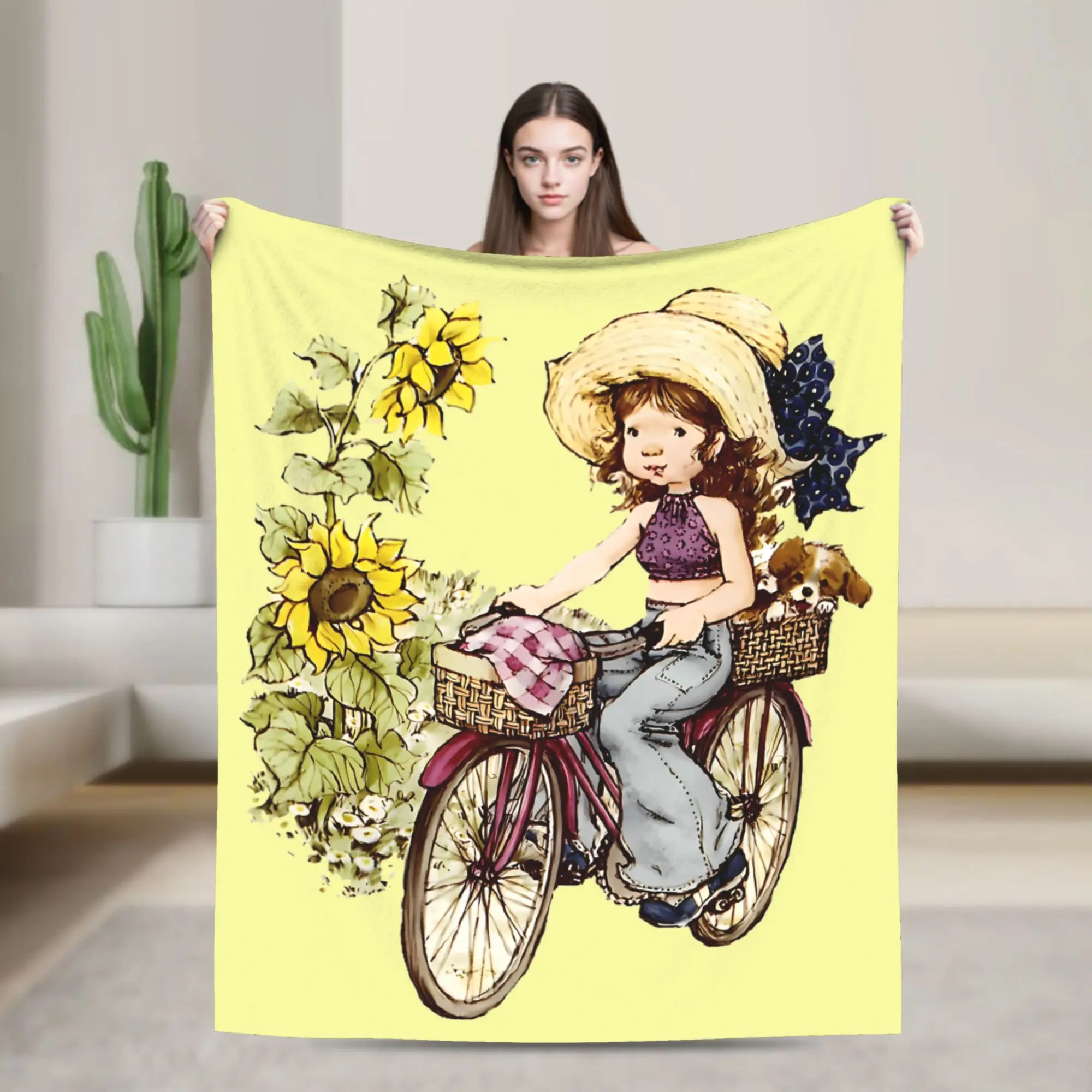 Sarahs Kays  Cycling Knitted Blanket  Plush Throw Blanket Home Couch Portable Soft Warm Bedsprea,