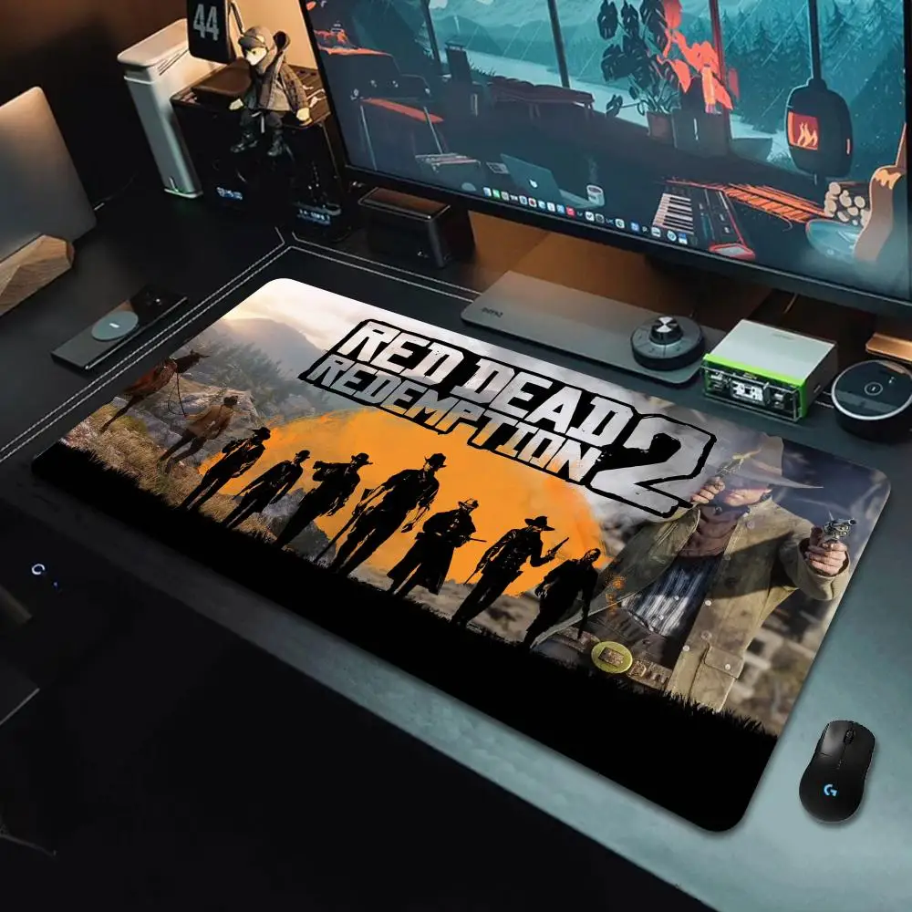 Teclado do jogo Red Dead Redemption 2 Borracha Mousepad para menina, bonito Anime Mouse Pad, tapete de mesa antiderrapante, acessórios fofos para