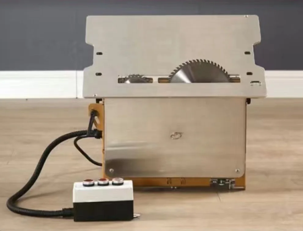 WT20 Multi-Function Portable Table Saw Horizontal Wood Cutting Panel Saw Dust-Free Design Manual Optional Shaft Slider Motor