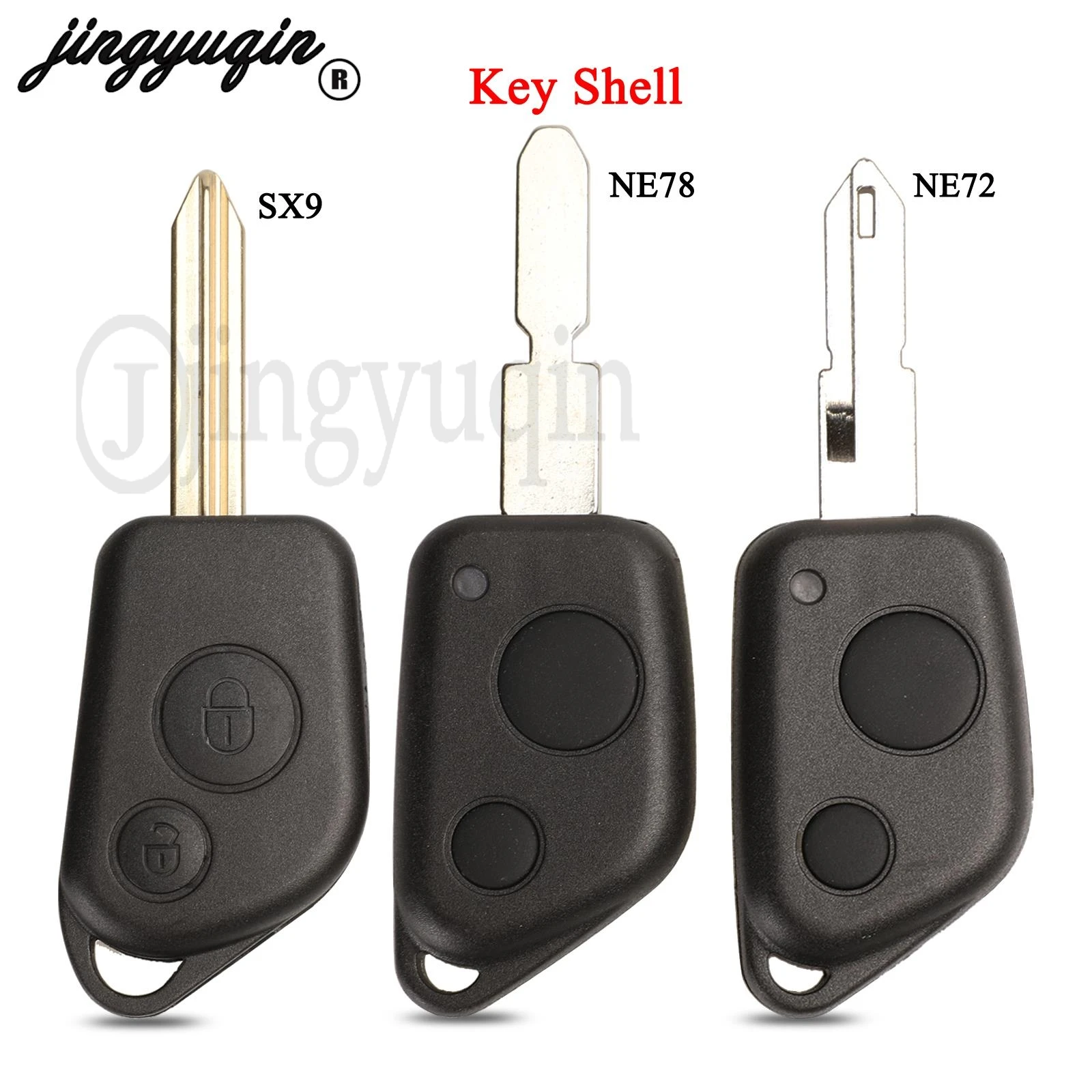 

jingyuqin For Citroen Elysee Saxo Xsara Picasso Berlingo C2 C3 for Peugeot 106 206 306 205 405 Remote Car Key Case NE72 NE78 SX9