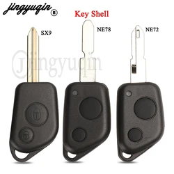 jingyuqin For Citroen Elysee Saxo Xsara Picasso Berlingo C2 C3 for Peugeot 106 206 306 205 405 Remote Car Key Case NE72 NE78 SX9