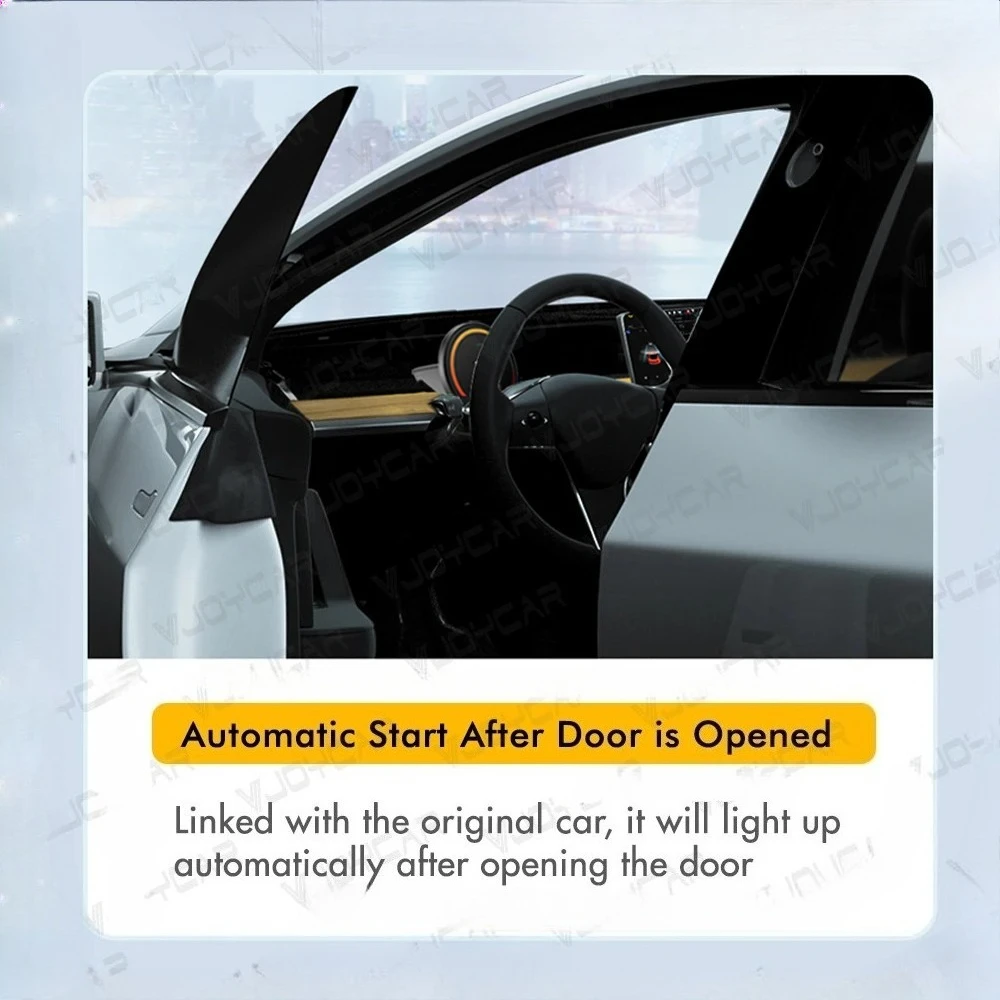 VJOY CAR 3.6'' HD IPS LCD Screen Colorful UI Modern Beautiful Design Mini Dashboard HUD Speedometer Y9 for Tesla Model 3 Model Y