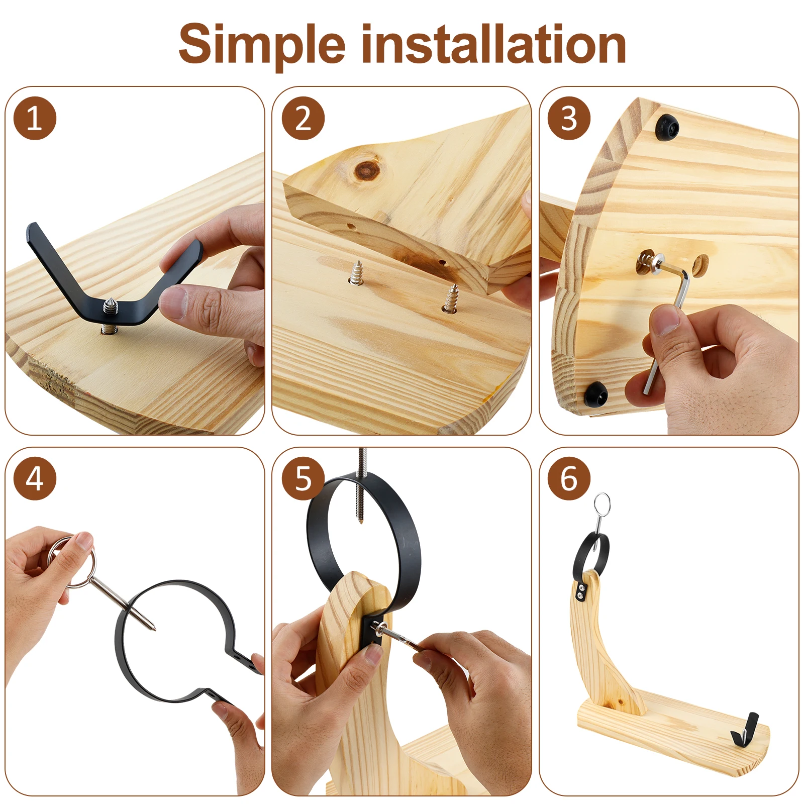 Image 6: 1 support professionnel en bois anti-goutte pour jambon, accessoire de charcuterie, support robuste pour tables de fête, support stable pour la découpe du prosciutto