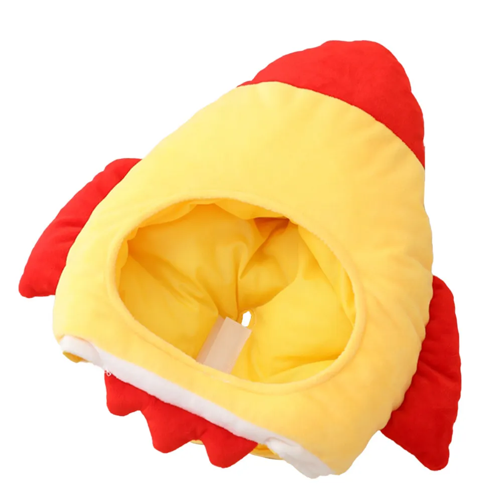 

1Pcs Rocket Headgear Distinctive Cartoon Shape Warm Wear Adorable Party Costume Funny Photo Prop Headgear