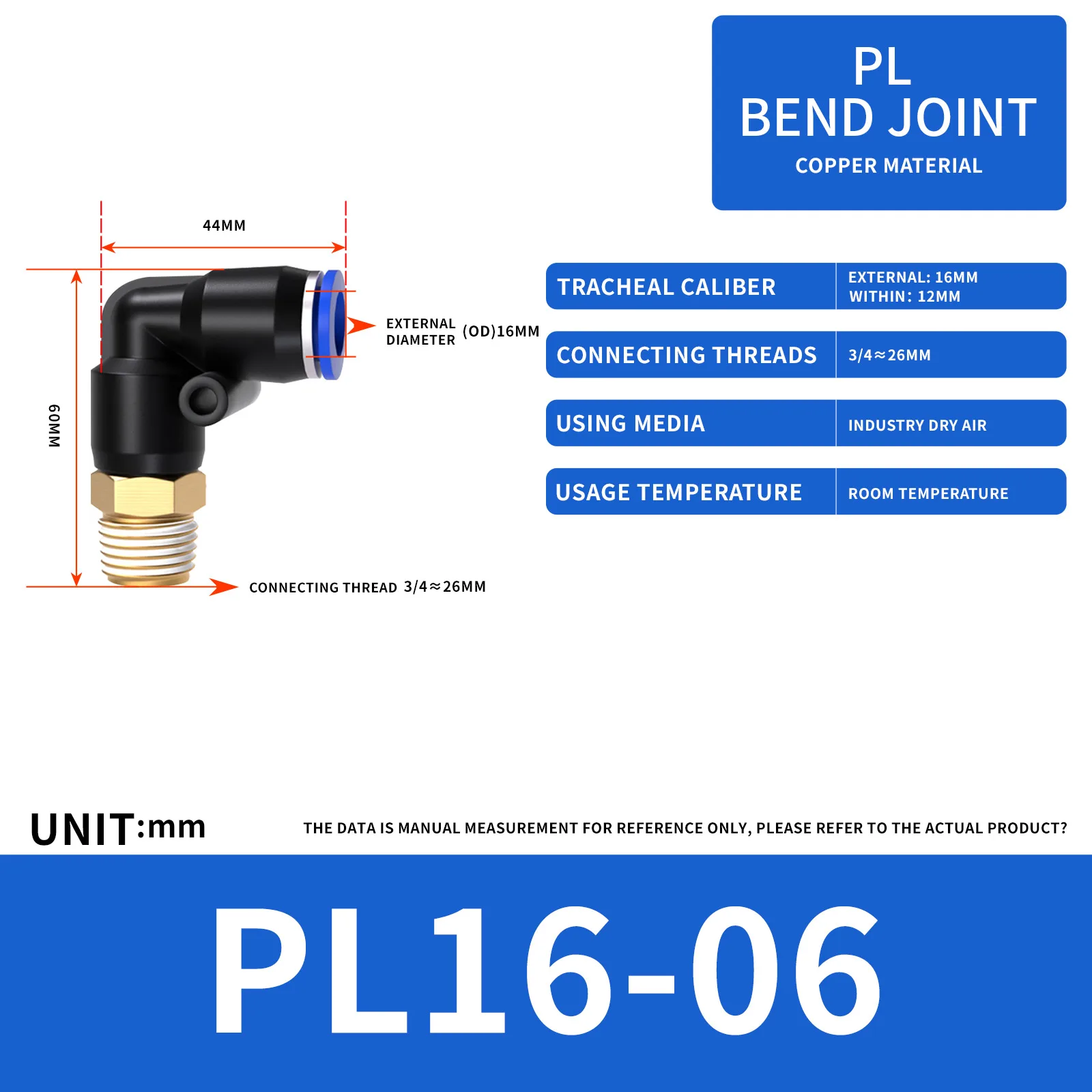 10Pcs 12mm ID  Male Elbow Thread specification 3/4