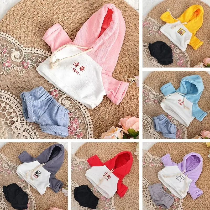 Cotton doll hoodie, casual men's and women's clothing set, cute dressing up