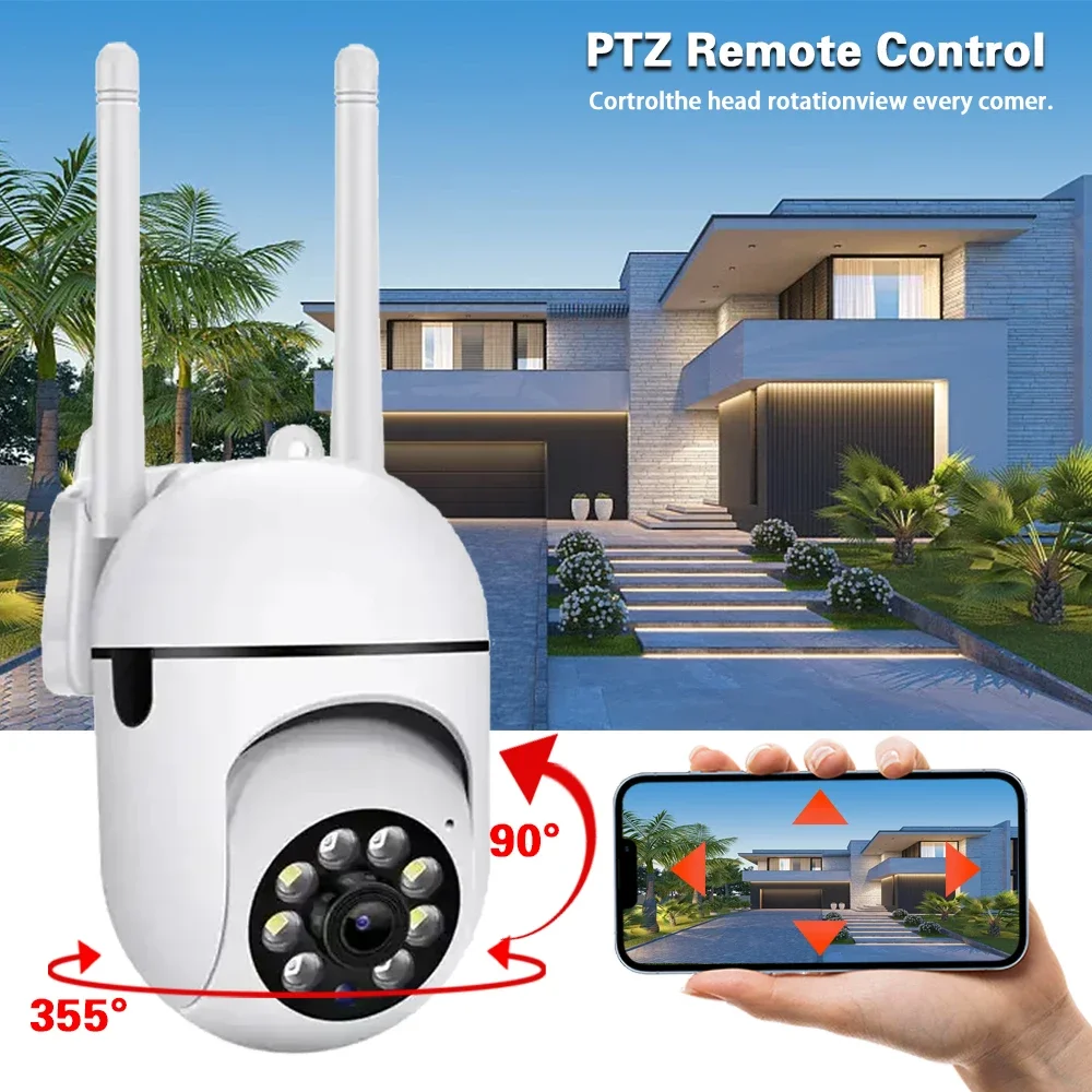 Imagem -02 - Câmera Cctv sem Fio com Visão Noturna Proteção de Segurança Monitor do Bebê Interior Rastreamento Móvel Áudio Bidirecional Wi-fi ip Cor 5mp Ptz