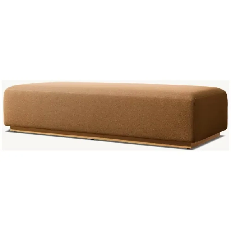 Outdoor modern furniture, size upholstery style solid teak ottoman