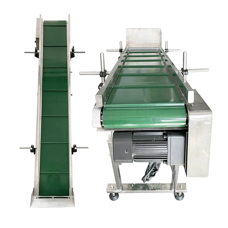 1.5M Conveyor Packaging Discharge Hopper Belt Width Lifting Height US STOCK