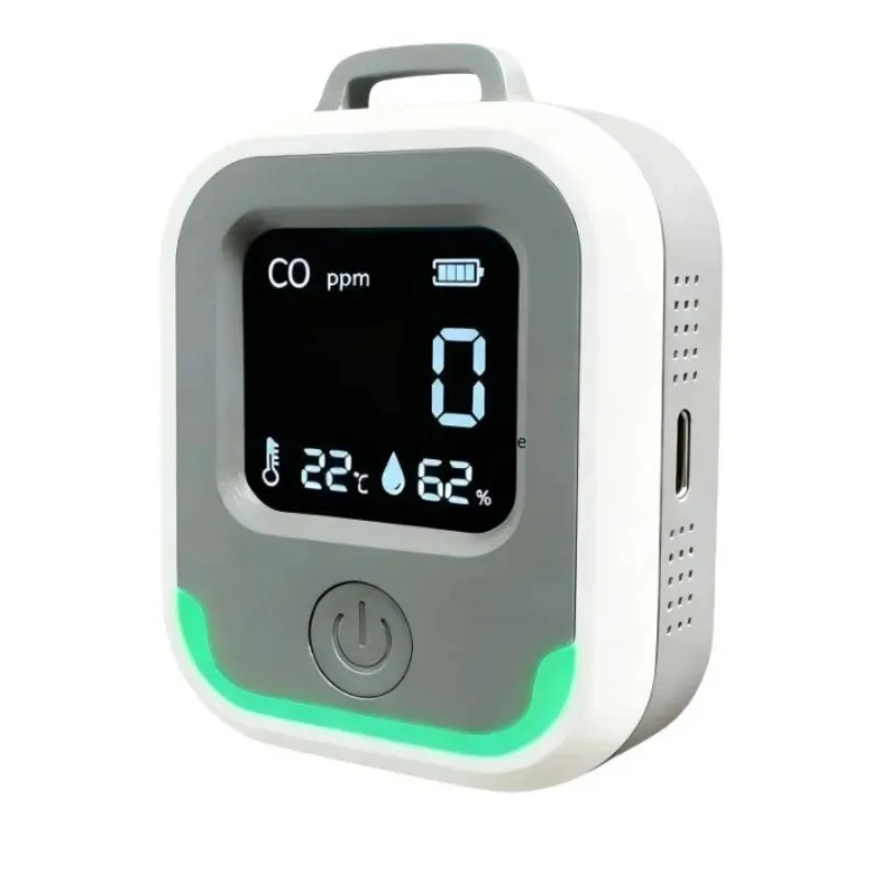 5 in 1 carbon monoxide detector CO portable outdoor camping temperature and humidity CO2 monitor