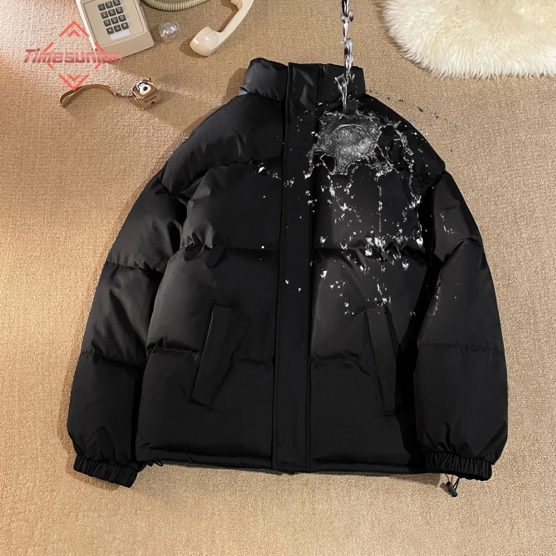 

Waterproof Parka Jacket For Men Casual Puffer Jacket Cotton Padded Coat Women Winter Jacket Fashion Thicken Warm Outwear Coat