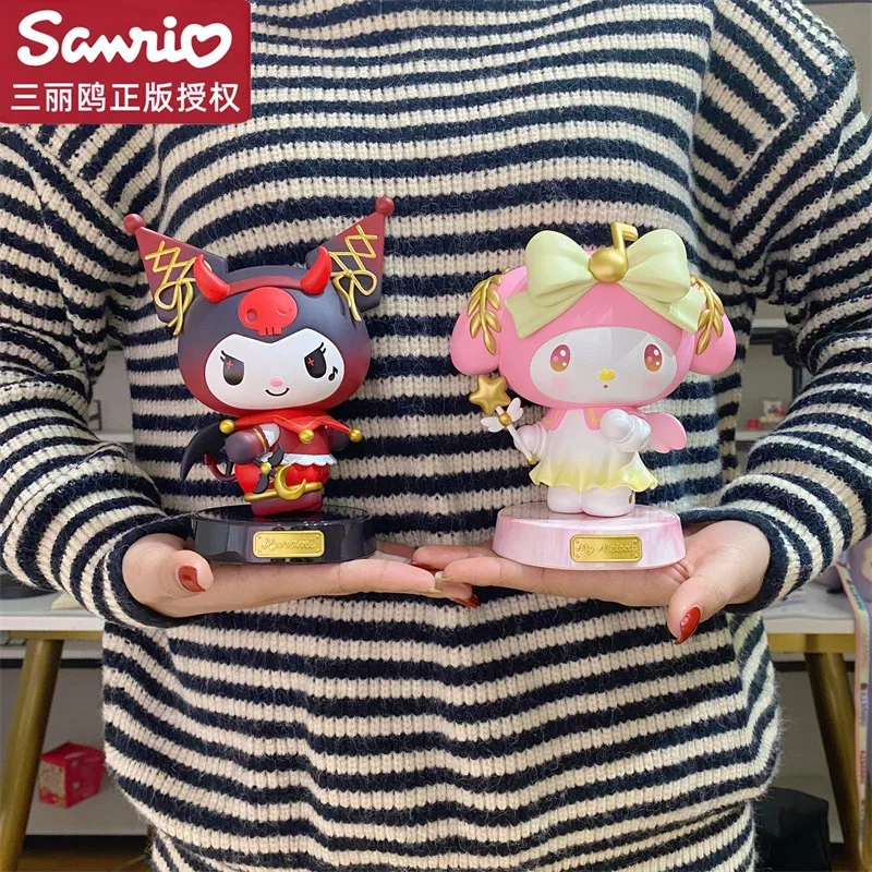 

15 см фигурка модели Sanrio Kuromi и Melody God Of Music Doll, украшения, коллекционные предметы, милый подарок на день рождения для хорошего друга