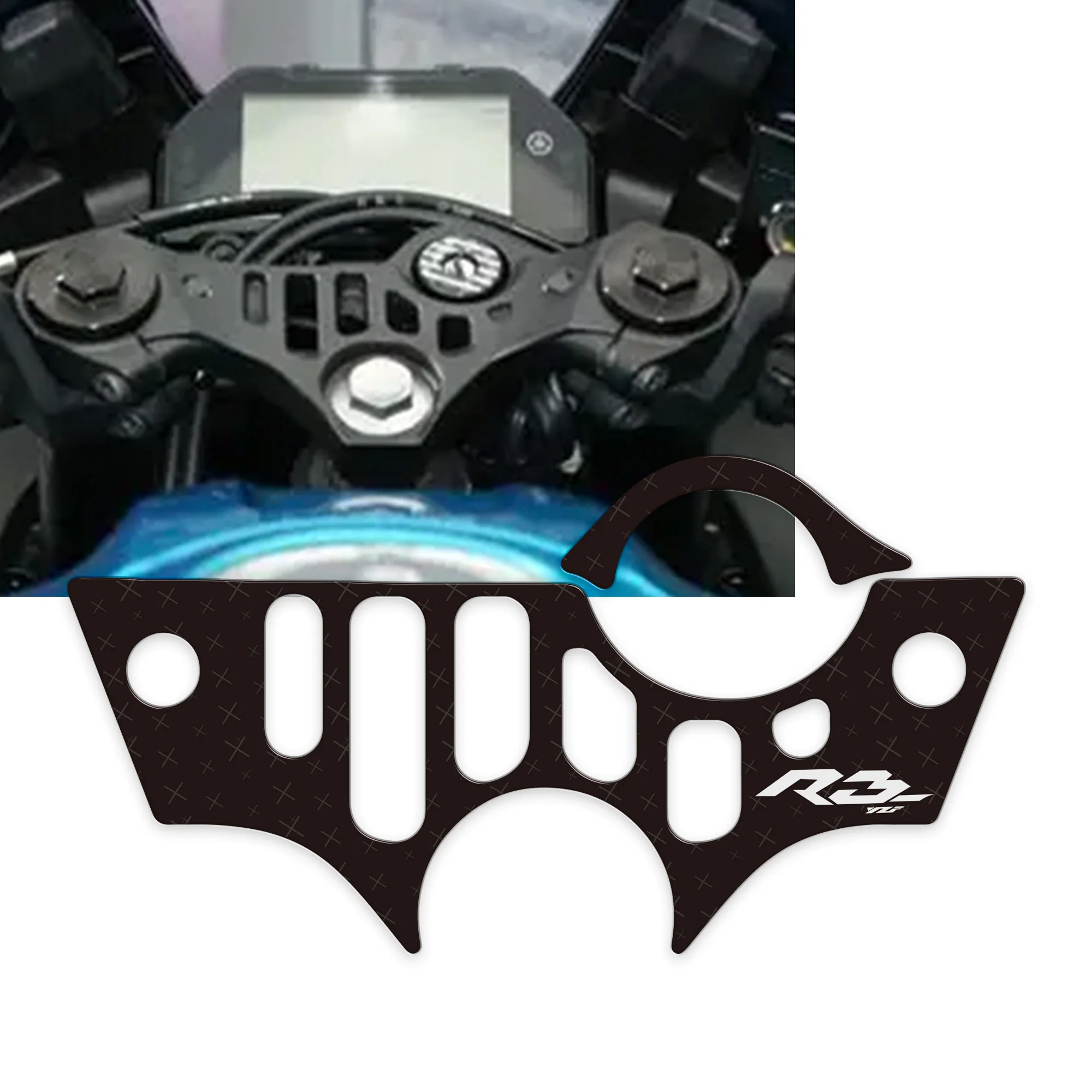 compatible with Yamaha R3 YZF-R3 YZFR3 YZF R3 3D TankPad Cap Grips Gas Fuel Gel Side Protectors for Motorcycle Tank 2019-2025