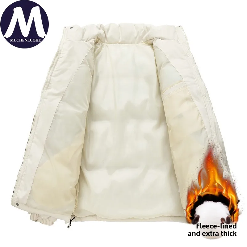 レディースウィンタージャケット2025 エレガントな長袖スタンドカラー暖かい韓国ファッションカジュアルルーズ厚手パーカーコート