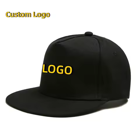 Custom 5-piece Hip hop Flat Brim Hat Printed Logo Baseball Cap for Men Women Snapback Hats Fema... product image