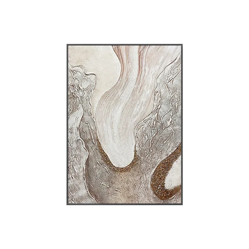 

Hand painted oil painting Nordic abstract decorative light luxury texture painting porch hanging hotel villa