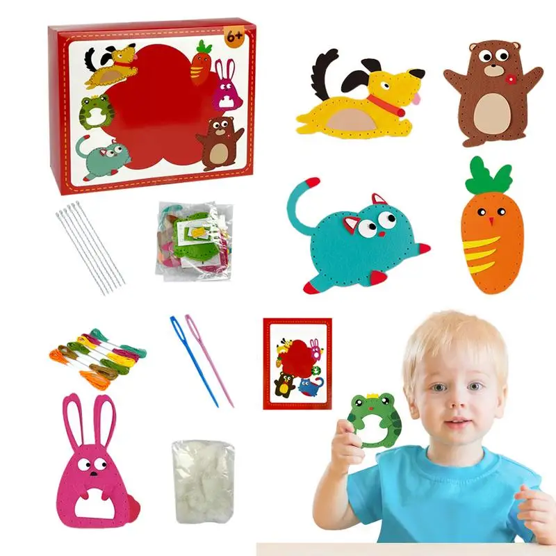 

Kids Sewing Kit Animal Sewing Crafts Kit Fun And Educational Animal Craft Set For Boys And Girls Age 6 Sew Animals Craft Kits