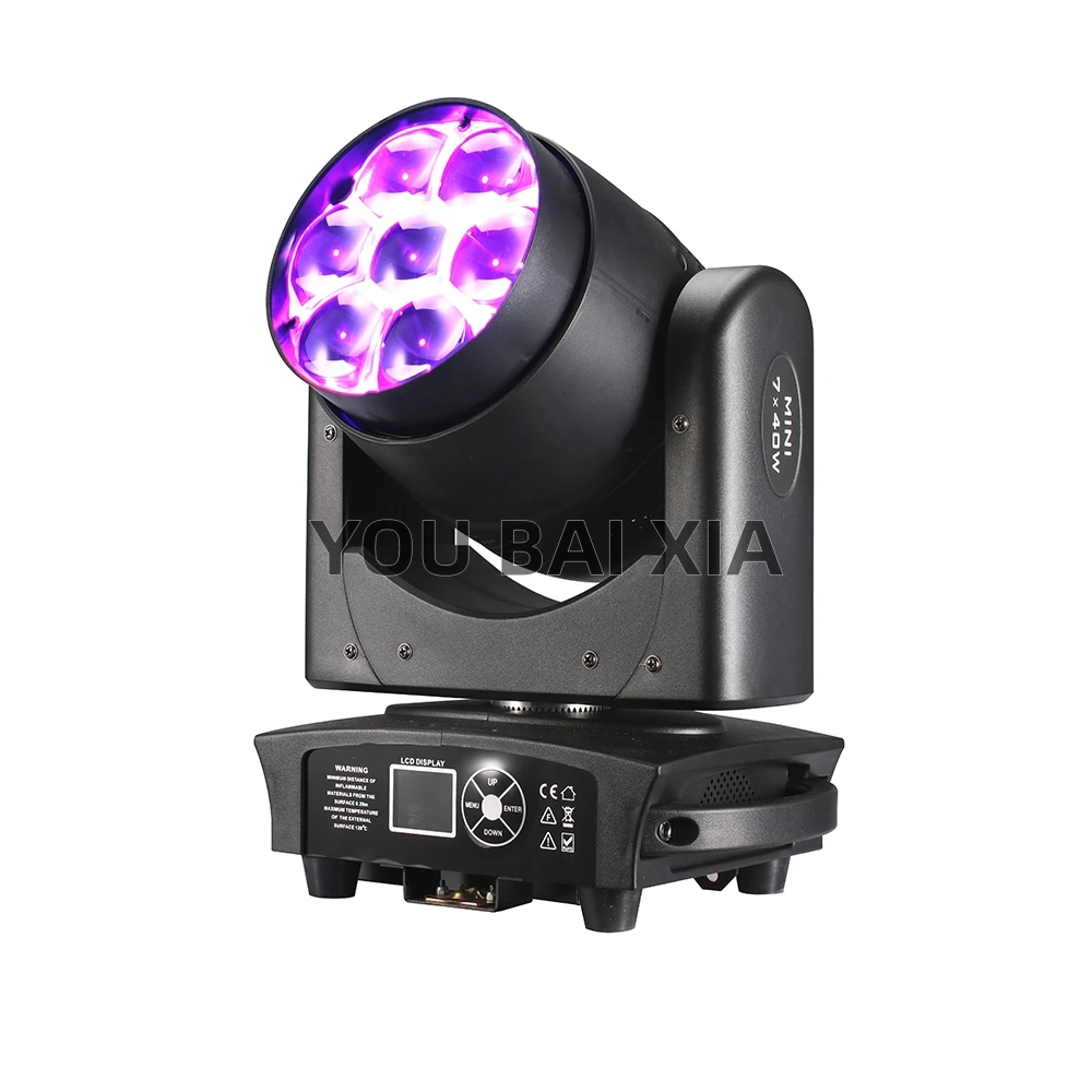 

Lyre Sharpy LED Beam + Wash 7x40W 4 in1 RGBW Zoom testa mobile DMX per NightClub Dj Disco Party Bar Stage Lighting Equipment
