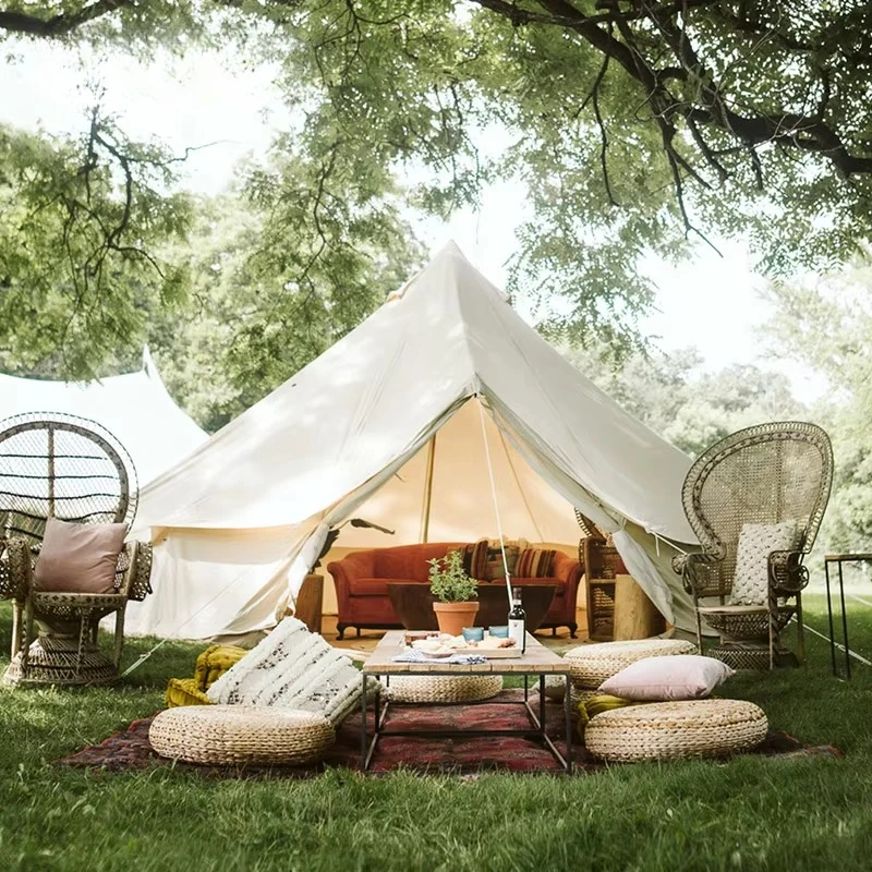 

Modern Glamping Yurts Manufacturers Outdoor Canvas Teepee Tent Resort Hotel Desert Tent for Camping