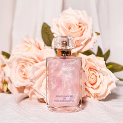 Perfume brillante rosa De 50ML, fragancias De larga duración, desodorantes para mujeres, Spray Eau De Colonia, regalo Natural fresco De alta calidad