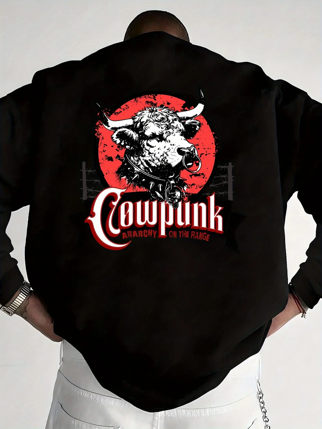 

Cow Graphic Printing Autumn and Winter Men's and Women's Sweatshirts Casual Loose Outdoor Street Sports Training Brand Fashion