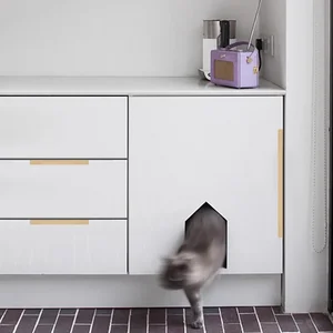 Versteckte Möbelgriffe schwarzer schwarzer Silberkastenkleiderschrank nicht gebohrtes Griffe für Schränke und Schubladen 10 Hauptverkaufsschubladen Silber - №3