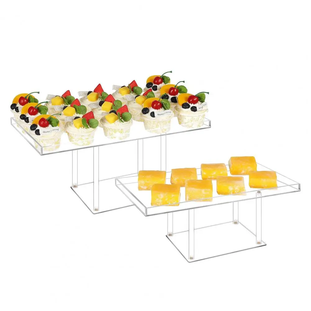 Acrylic Dessert Stand Elegant Tiered Dessert Display Stand for Parties Events Transparent Pastry Platter with Easy Assembly