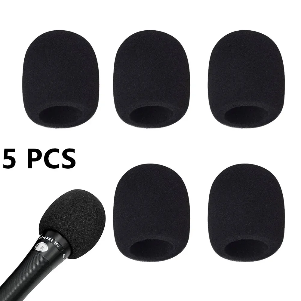 Foam Handheld Microphone Windscreen       5 Pack Replacement Foam Microphone Windscreens High Quality         Covers