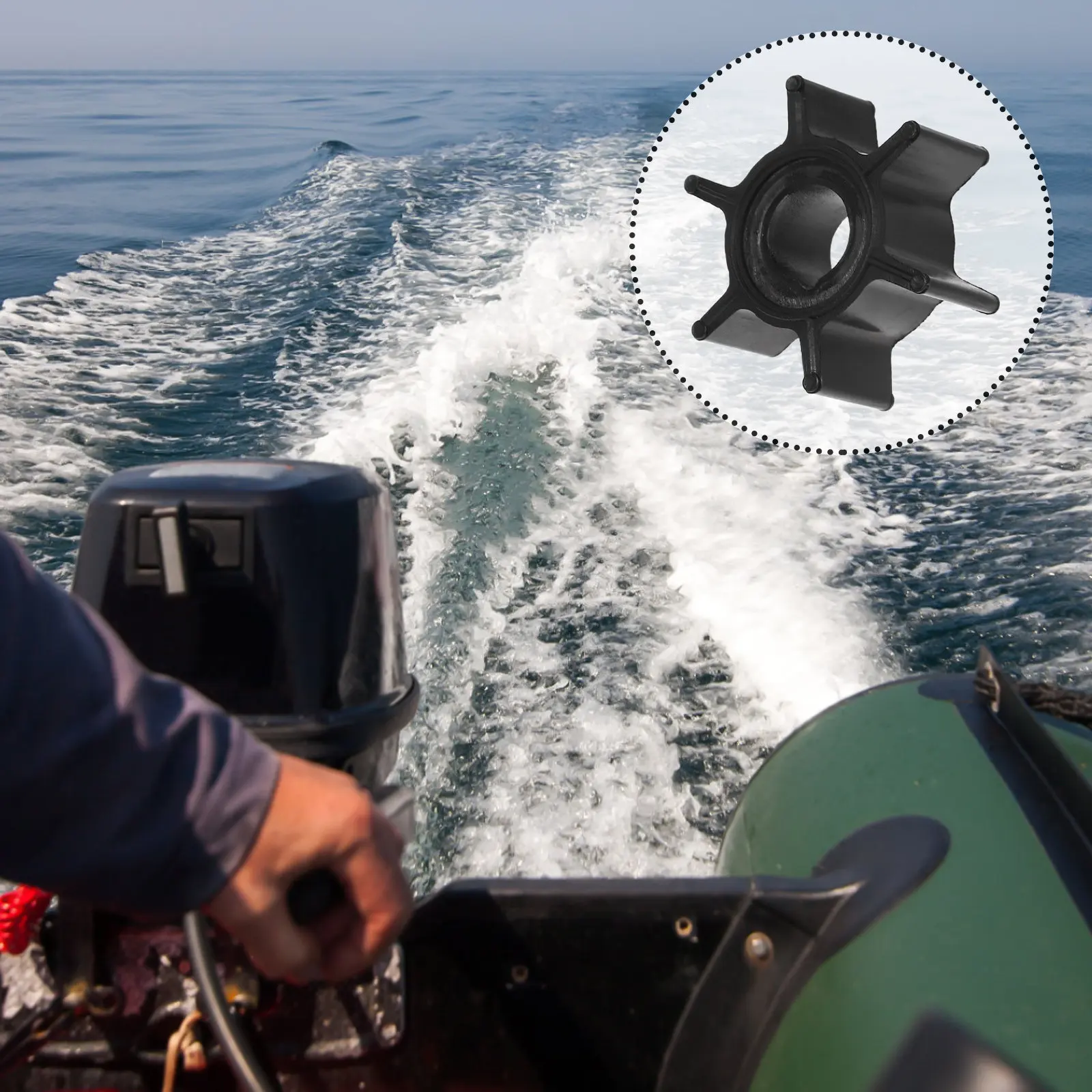 

Utility Pump Replacement Impeller Rubber Construction Wear Resistant for Transfer Water Pump Marine Boat Long Term Performance