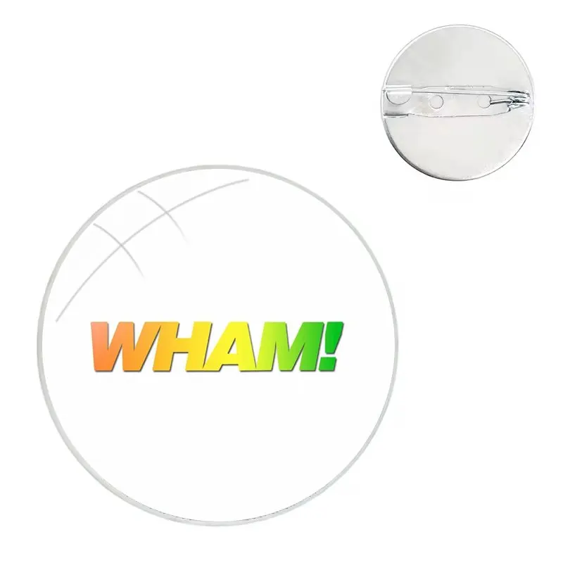 Pins Abzeichen Metall Broschen für Kleidung Rucksack Dekoration Geschenk Wham Regenbogen Logo