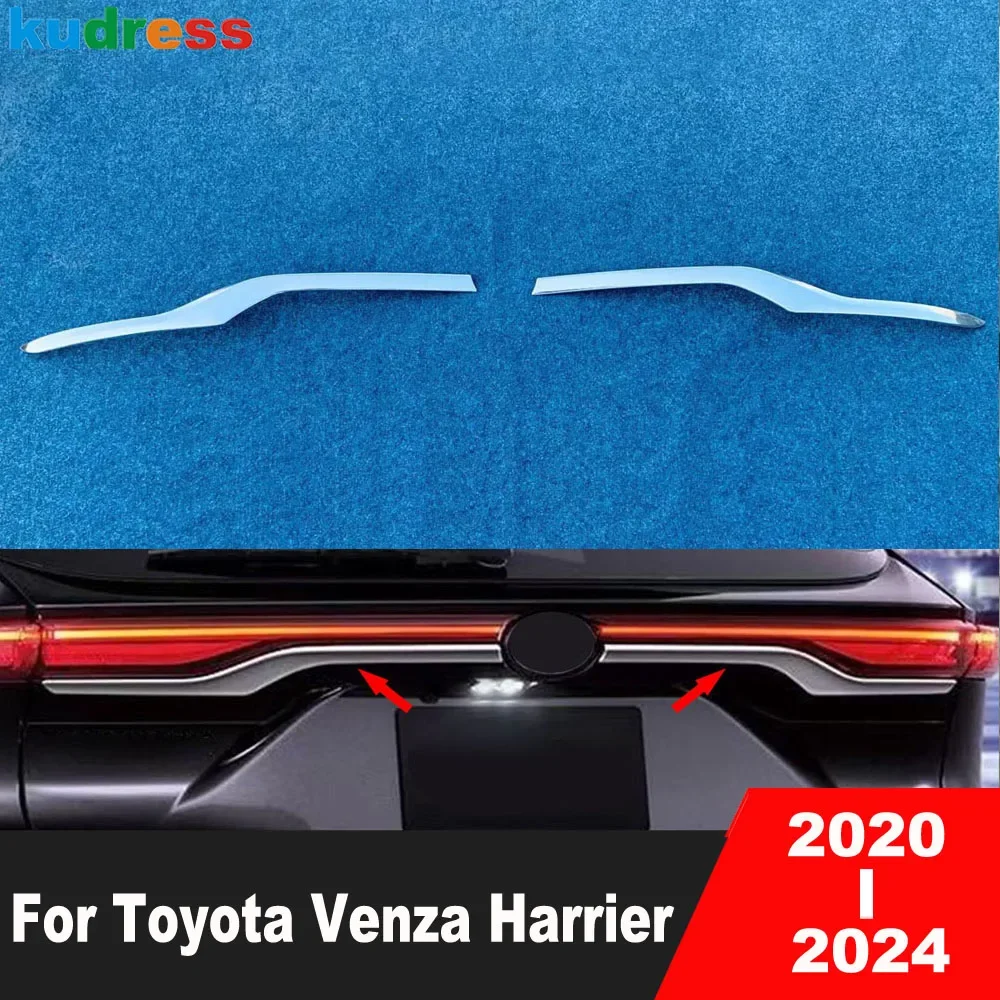 For Toyota Venza Harrier 2020 2021 2022 2023 2024 Chrome Car Rear Trunk Lid Cover Trim Tailgate Lip Molding Strip Accessories