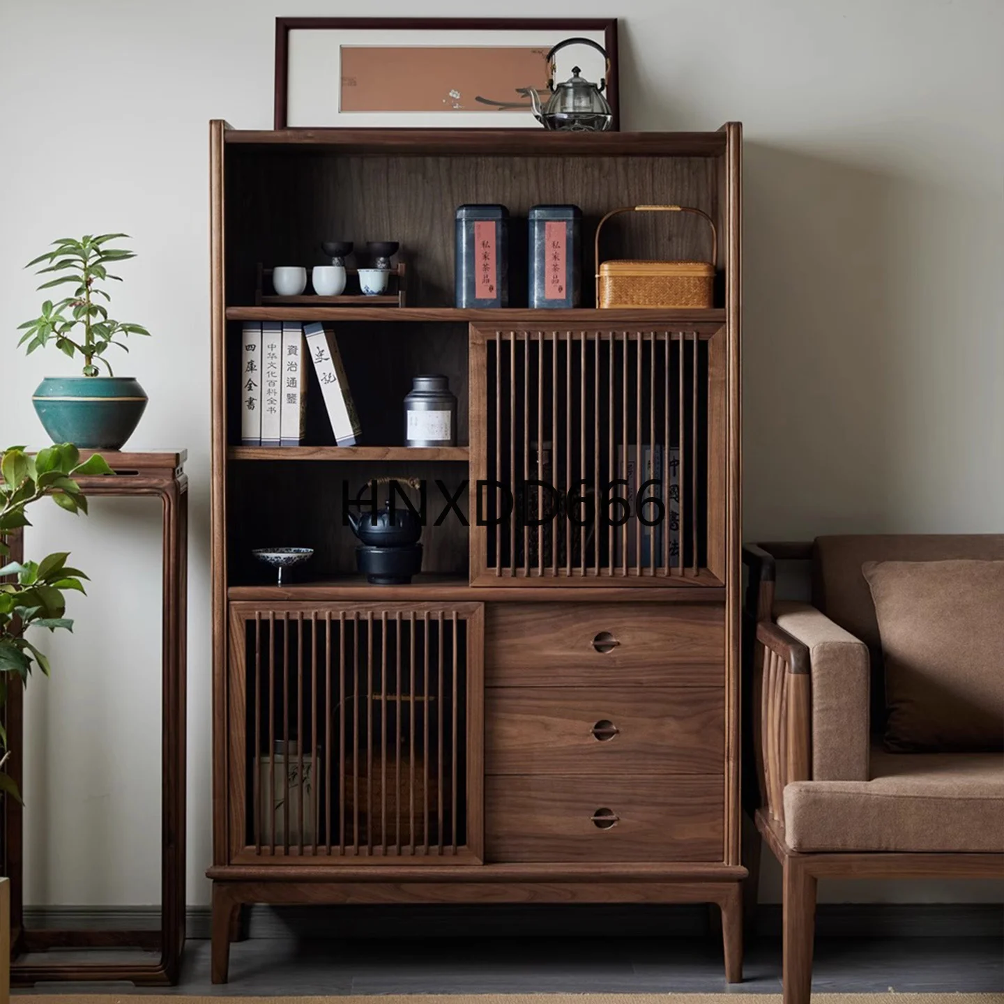 Neues chinesisches Bogu-Rack aus Walnussholz