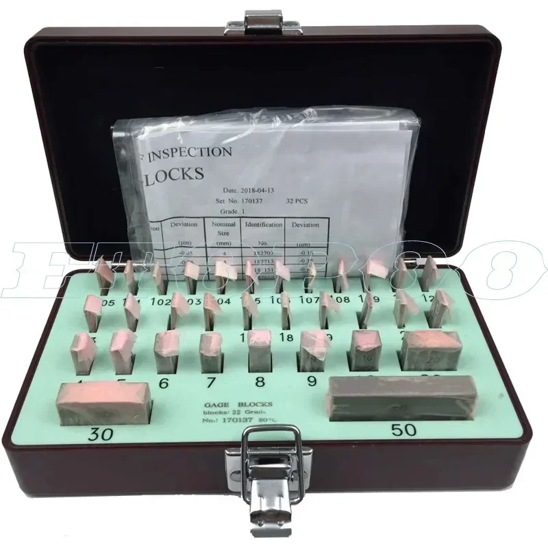 2026//1-100mm Block Gauge Set 38Pcs/Set 0 Grade gage Caliper Inspection Measuring Tools block gauge