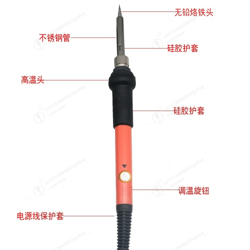 

907 Series Adjustable Temperature Soldering Iron Electric Welding Tool with Wooden Handle for Soldering Carving Stamping