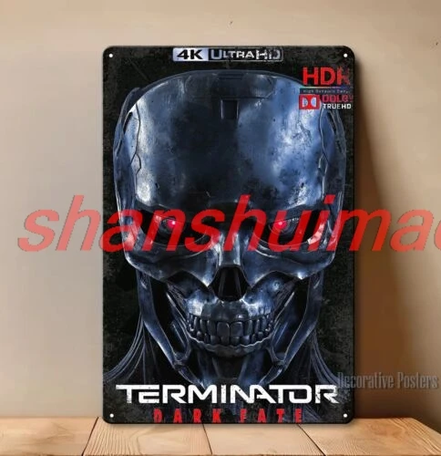 Terminator  Dark Fate Arnold Schwarzenegger Movie Metal Poster Tin Sign -20x30cm sign