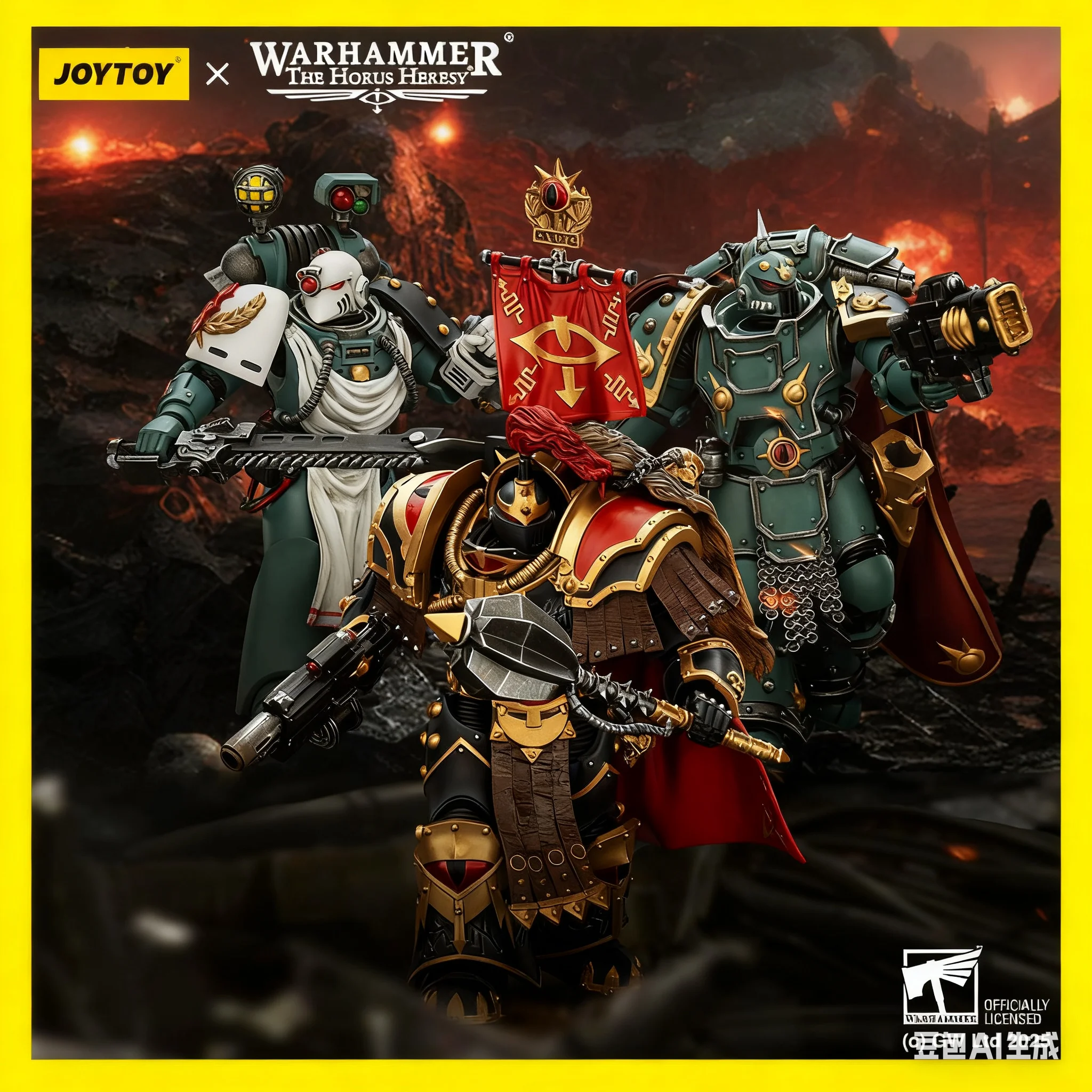 

JOYTOY Warhammer 40K 1/18 Action Figure Sons of Horus Legion Champion Movable Soldier Model Collection Anime Figure Desktop Toys
