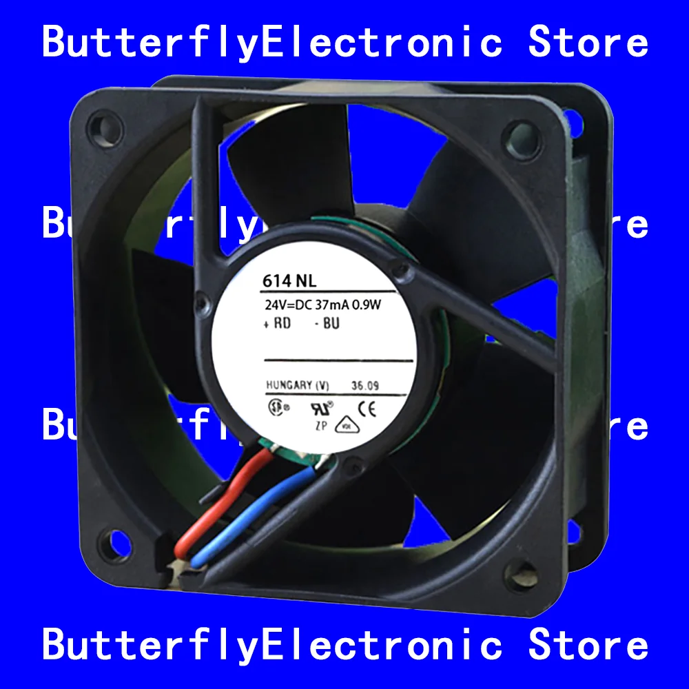 

НОВЫЙ ОРИГИНАЛЬНЫЙ ВЕНТИЛЯТОР 614 NL 614NL 24 В постоянного тока 0,9 Вт 6025 6 СМ 60*60*25 ММ