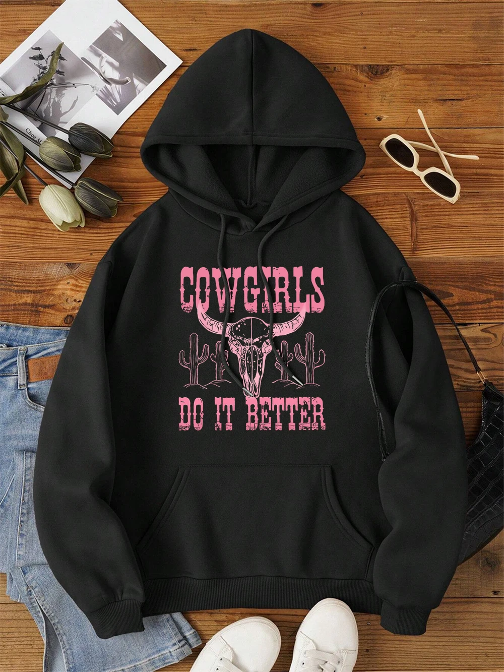 Cowgirls Do It Better Hoodies Men Women Oversized Harajuku Sweatshirt Loose Casual Hip Hop Fashion Pullover Warm Couple Hoody