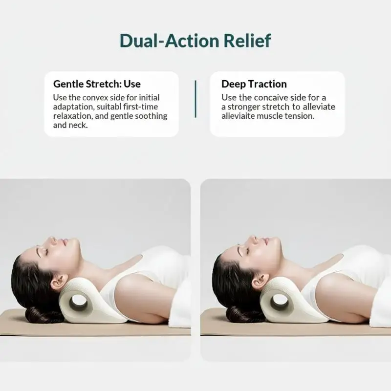 Cervical Support Massage Pillow C-Shaped Contour Fatigue Relaxation Neck Shoulder Relaxer Multi-Purpose Use Acupressure Desig - view 6