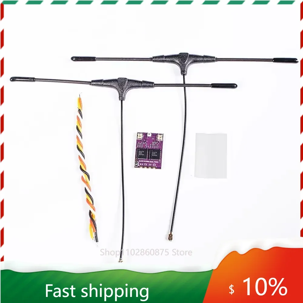 

30PCS ES900 DUAL RX ELRS Diversity Receiver 915MHz / 868MHz /750MHz Built-in TCXO for RC Airplane FPV Long Range Drone